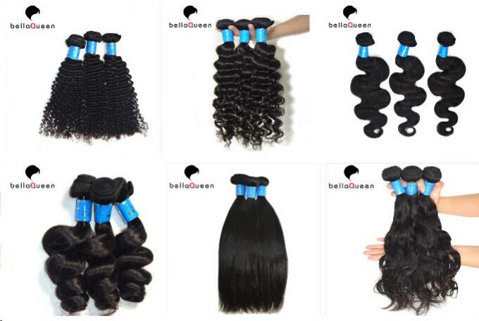 Natural Black 1b# Deep Wave Double Drawn Hair Extensions With Full Cuticles