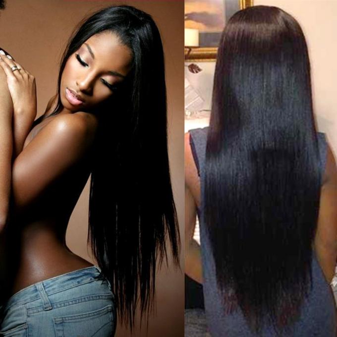 Indian Natural Color Bohemian Straight Human Hair Weave for Black Women