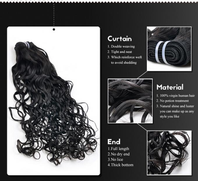 Raw Natural Curly Wave Double Drawn Human Hair Extensions 10 inch - 30 Inch