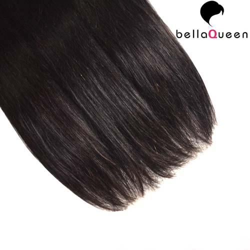 Silky Straight Double Drawn Hair Extensions , Natural Black Tangle Free Real Hair