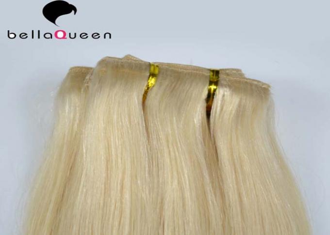 613 Golden Blonde Straight Clip In Human Hair Extension With No Shedding