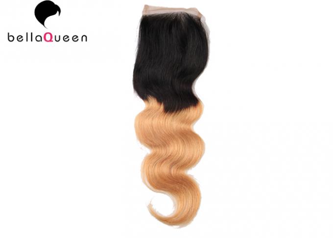 Three Parts Body Wave Human Hair Lace Closure For Women