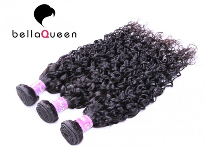 Pure Color 6a Remy Hair Bouncy Curl Human Hair Weaving , Long Lasting