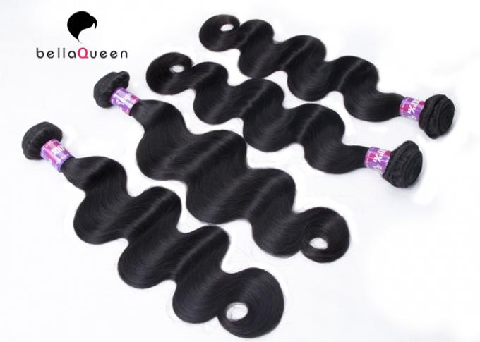 Raw Unprocessed 6A Remy Peruvian Human Hair Of Natural Black Body Wave