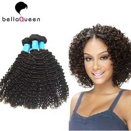 China Kinky Curly Natural Black Brazilian Virgin Human Hair Weaving Without Chemical supplier