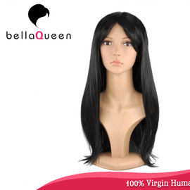 China Hand Tied Straight 7A Virgin Human Hair Lace Wigs Hair Natural Color supplier