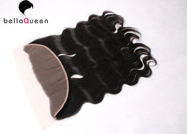China Unprocessed  Natural Black Human Hair Medium Parts Lace Closure For Women supplier
