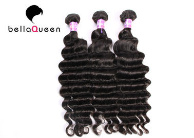 China Deep Wave Natural Black 7A Grade Virgin Hair Weaving With No Shedding​ supplier