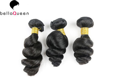 China 1 Bundle Natural Black 6A Remy Hair ,  Loose Wave Beautiful Styles 100% Remy Hair Weft supplier