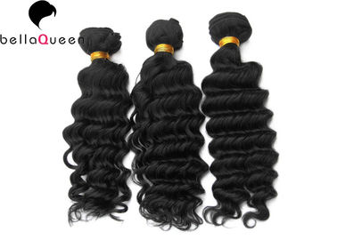 China Brazilian Virgin Human Hair, Natural Black Deep Wave Hair Weft Of 100 Gram supplier
