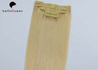 Unprocessed raw clip in hair extensions human hair , Grade 7a virgin hair