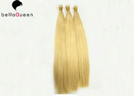China Long Lasting 613# Golden Blonde Flat Tip Hair Extensions With Full Ending company