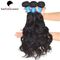 Unprocessed Natural Black Burmese Remy Hair , Water Wave Hair Extensions supplier