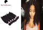 Grade 7A Brazilian Virgin Human Hair , Natural Black Curly Weave Hair supplier