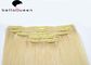 613 Golden Blonde Straight Clip In Human Hair Extension With No Shedding supplier