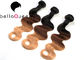 Indian Virgin Ombre Remy Hair Extensions , Body Wave Human Hair Weave supplier
