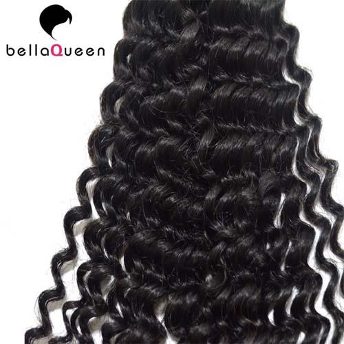 Kinky Curly Natural Black Brazilian Virgin Human Hair Weaving Without Chemical