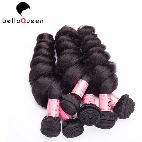 Unprocessed Indian Virgin Hair Loose Wave 1B Remy Full End Human Hair Weave