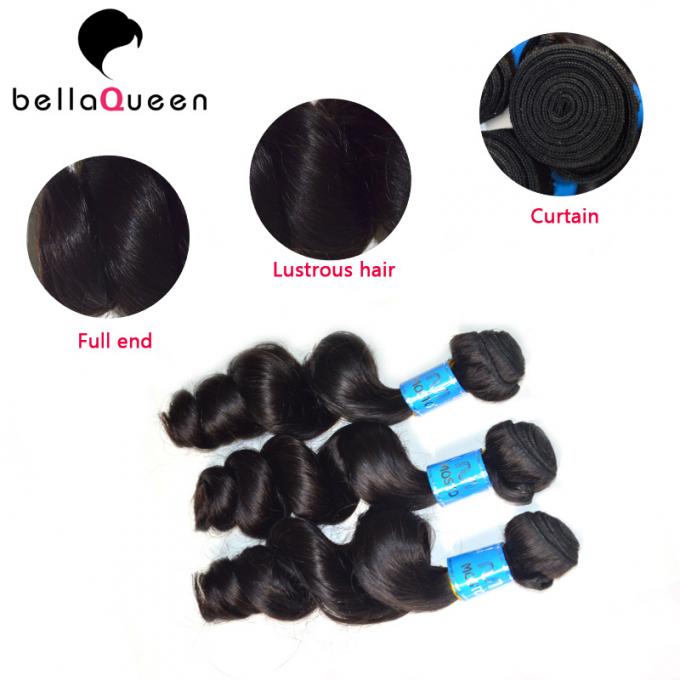 Tangle-Free Raw Human Brazilian Loose Wave Human Hair Can Be Dyed