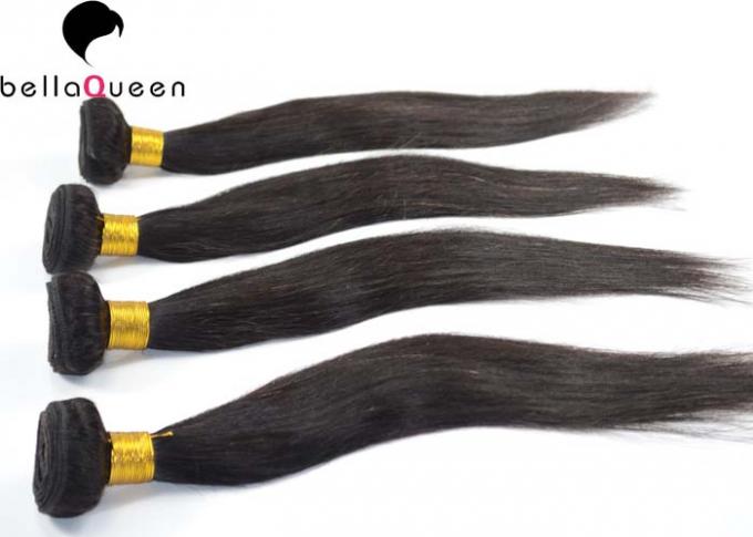 Soft Natural Black Straight Tangle Free Human Hair Weft 95-105g