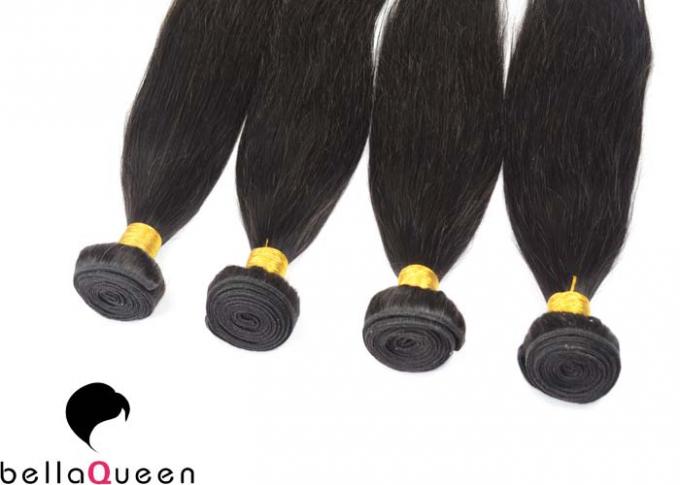 Soft Natural Black Straight Tangle Free Human Hair Weft 95-105g