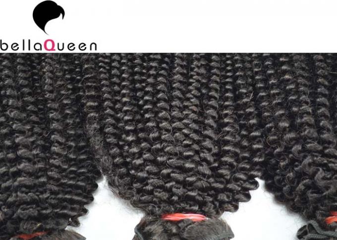 Kinky Curly Natural Black 1b Human Hair Extension For Black Women