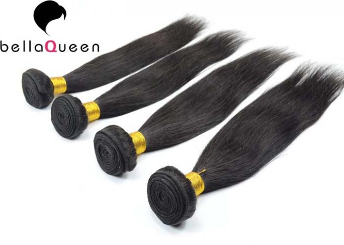 Natural Looking Silky Straight Brazilian Virgin Human Hair With Natural Black