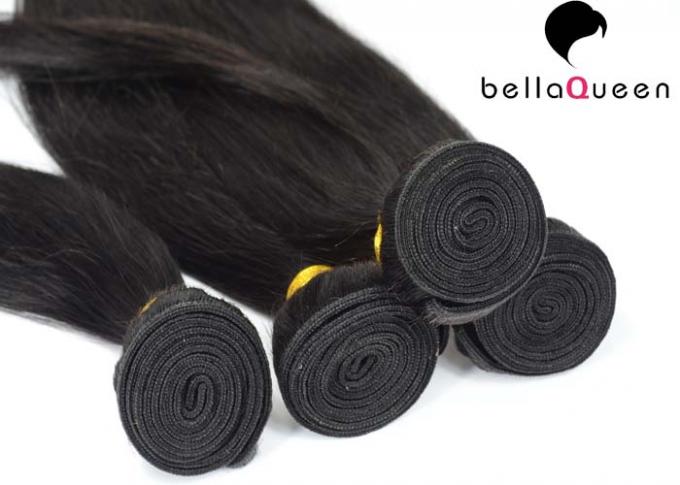 Natural Looking Silky Straight Brazilian Virgin Human Hair With Natural Black