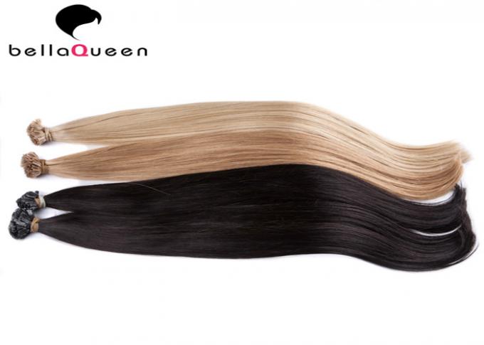 6A Grade U - Tip Hair Extensions Natural Black Silky Straight With Full Cuticle