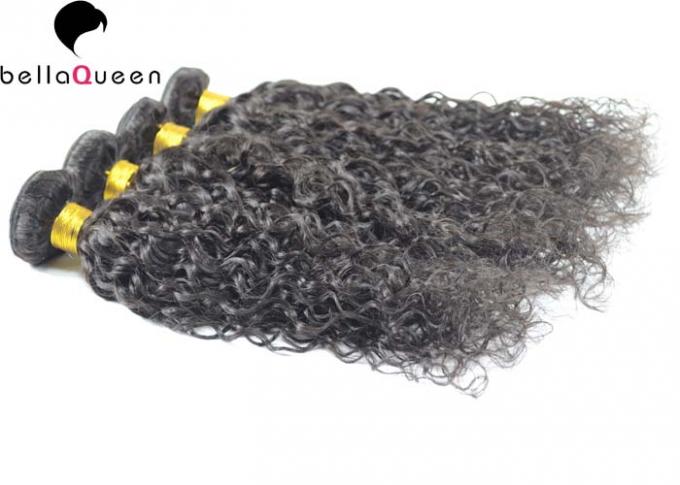 Raw Unprocessed Natural black Water Wave Human Hair Lace Wigs , 14”-24” Inch Length