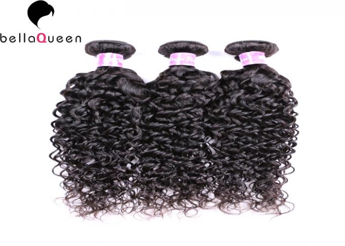 Smooth Water Wave Grade 7A Virgin Hair , Natural Black Human Hair Wefts