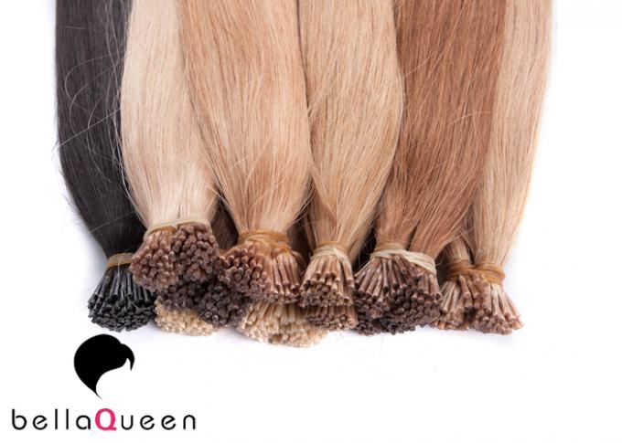 BellaQueen I Tip Keratin Human hair extenison 1g each PC 6A Remy