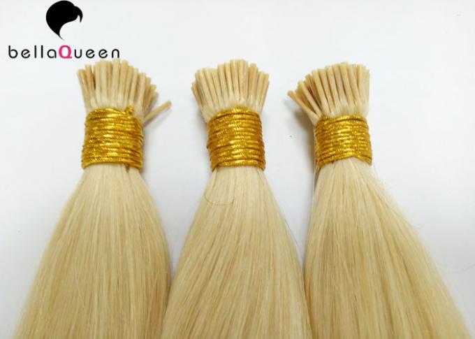 Natural Straight Pure Color Double Drawn I Tip Hair Extensions For Beautiful Lady