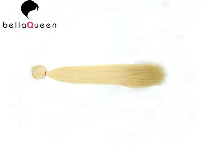 Straight 100g 613 Golden Blonde Clip In Human Hair Extension With Pure Color