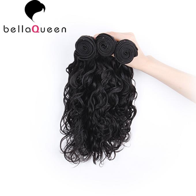 Water Wave Malaysian Virgin Human Hair Weaving Nautral Black Human Hair Extension