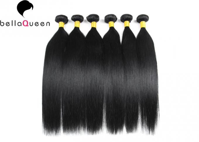 Natural Black Straight Brazilian Virgin Hair Double Drawn With Cuticle