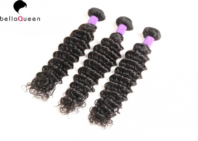 Deep Wave Unprocessed Brazilian Human Hair Weft Full End Without Split