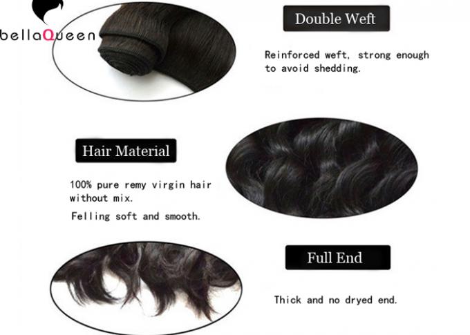 10" to 30"  Black 100% Human Hair Grade 7A Hair Extensions Loose Wave Virgin Hair
