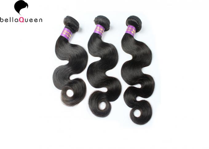 Smooth No Chemical Brazilian Virgin Hair / Body Wave Hair Weft No Splits