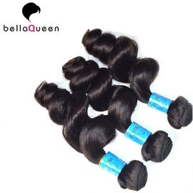 China 10 inch - 30 inch Curly Mongolian Hair Extensions , Loose Wave Human Hair Weave supplier