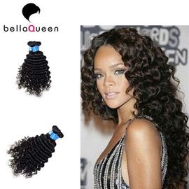 China Smooth Deep Wave Malaysian Virgin Hair , Natural Black Human Hair Weave supplier