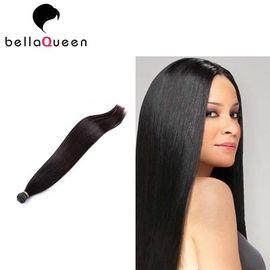 China Natural Black Silky Straight I - Tip Human Hair Extensions , No Tangle No Shedding supplier