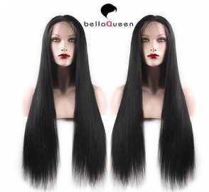 China Stock Soft Malaysian Micro Braided Long Straight Full Lace Wigs Human Hair supplier