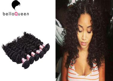 China Grade 7A Brazilian Virgin Human Hair , Natural Black Curly Weave Hair supplier