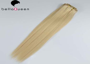 China 613 Golden Blonde Straight Clip In Human Hair Extension With No Shedding supplier