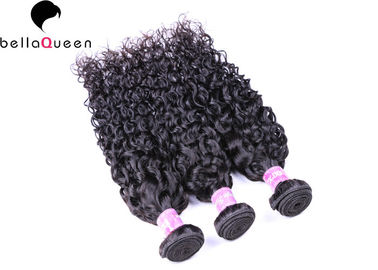 China Smooth Water Wave Grade 7A Virgin Hair , Natural Black Human Hair Wefts supplier