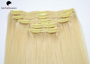 China 16 - 26 inch Virgin Brazilian Full Head Clip In Hair Extensions With Tangle Free supplier