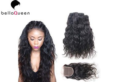 China Full Cuticle Brazilian Natural Black 7A Virgin Hair 4*4 lace closure supplier