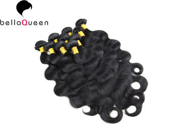 China Grade 7A Virgin Brazilian Hair Extension Body Wave , Natural Black Human Hair Weave supplier