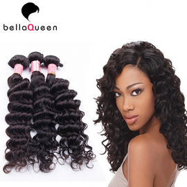 China Natural Black Deep Wave Brazilian Virgin Human Hair Extension For Women supplier